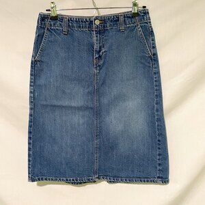 GAP Women’s Y2K Blue Denim Midi Skirt Size 4
